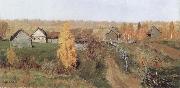Isaac Levitan Golden Autumn,in the Village Spain oil painting artist